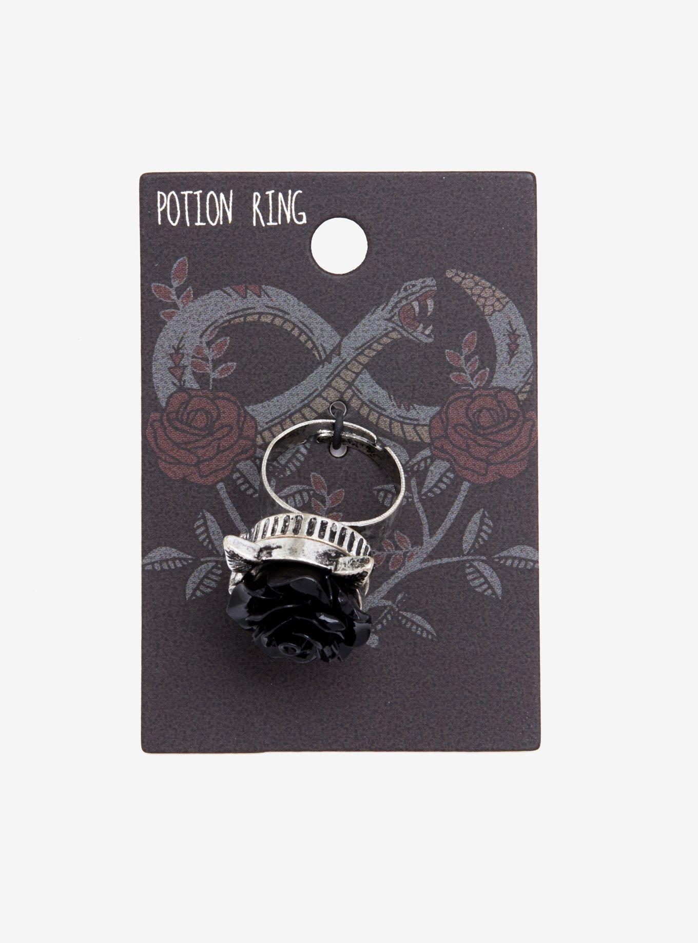 Black Rose Potion Ring, , alternate