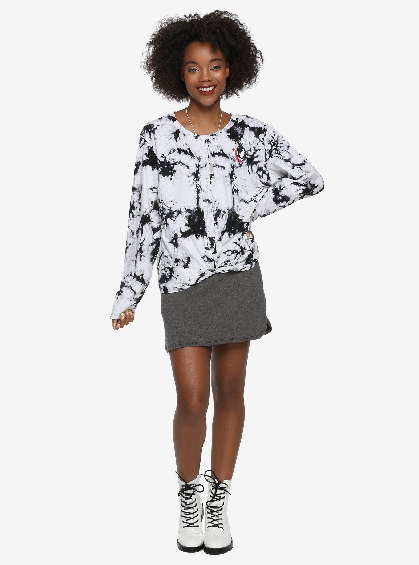 Marvel Venom Symbiote Acid Wash Girls Long-Sleeve T-Shirt, , alternate
