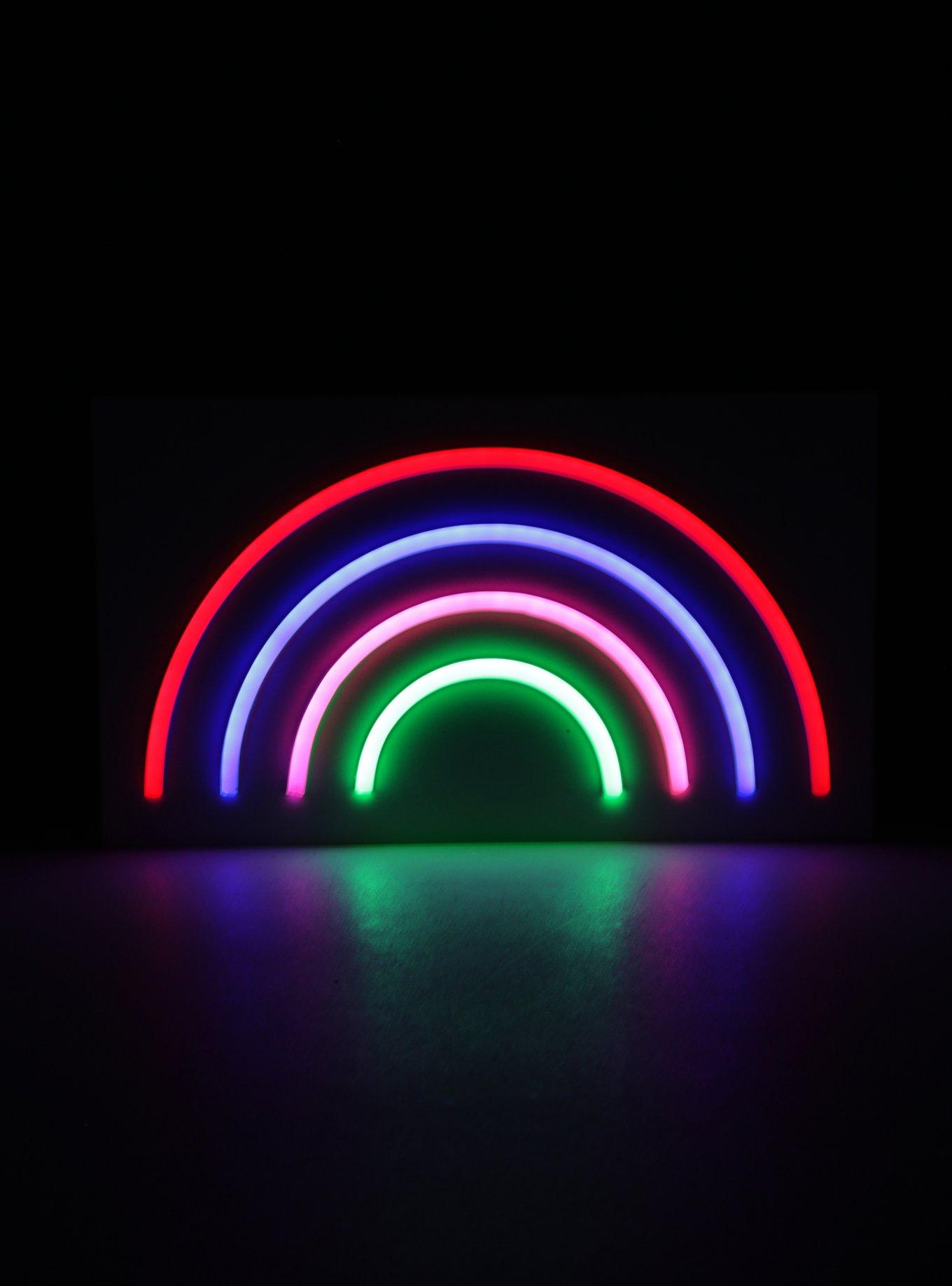 Neon Rainbow Plaque Lamp, , alternate