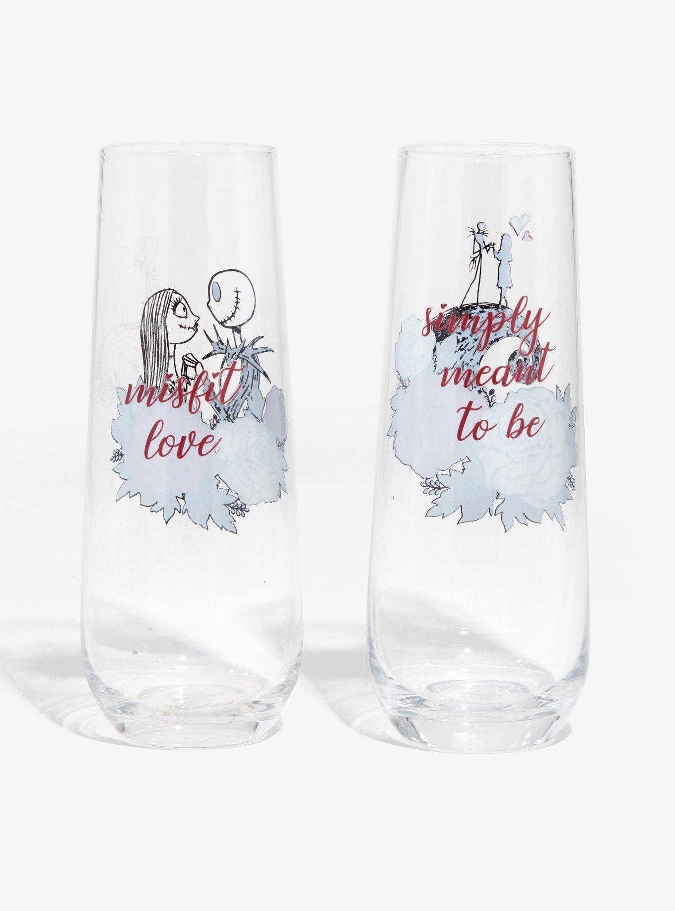 The Nightmare Before Christmas Black Rose Glass Set, , alternate