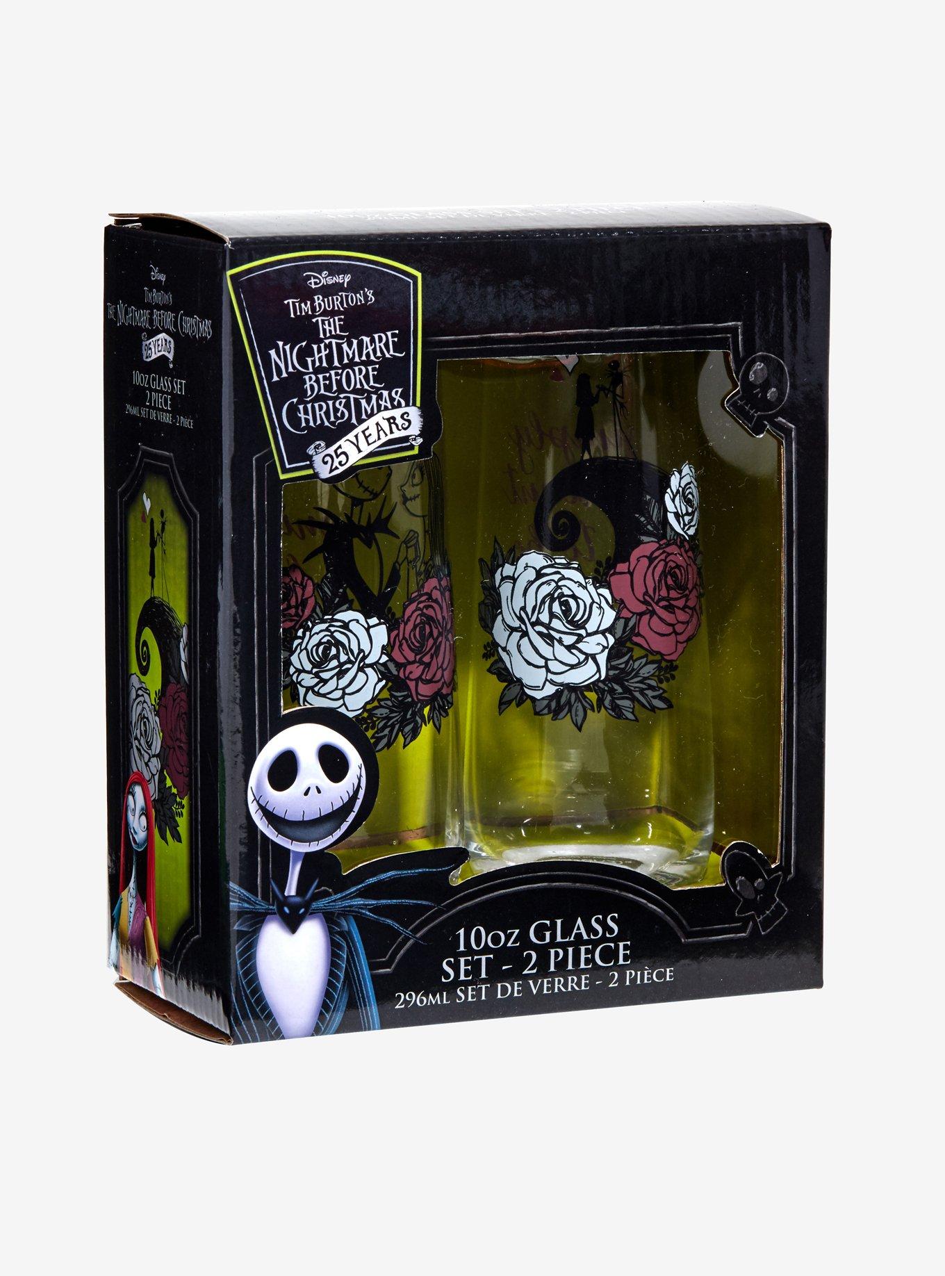The Nightmare Before Christmas Black Rose Glass Set, , alternate