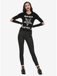 BlackCraft Wear Black Eat Pizza Long-Sleeve Girls T-Shirt, , alternate
