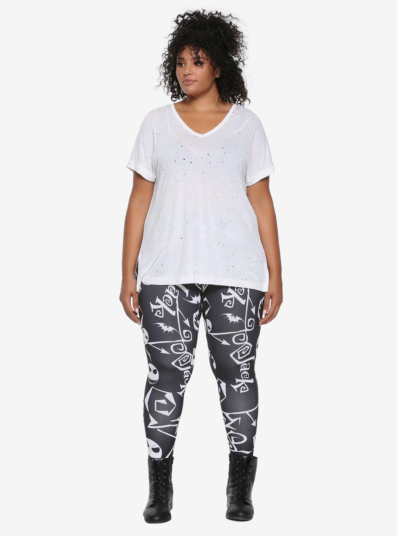 The Nightmare Before Christmas Jack Head Leggings Plus Size, , alternate