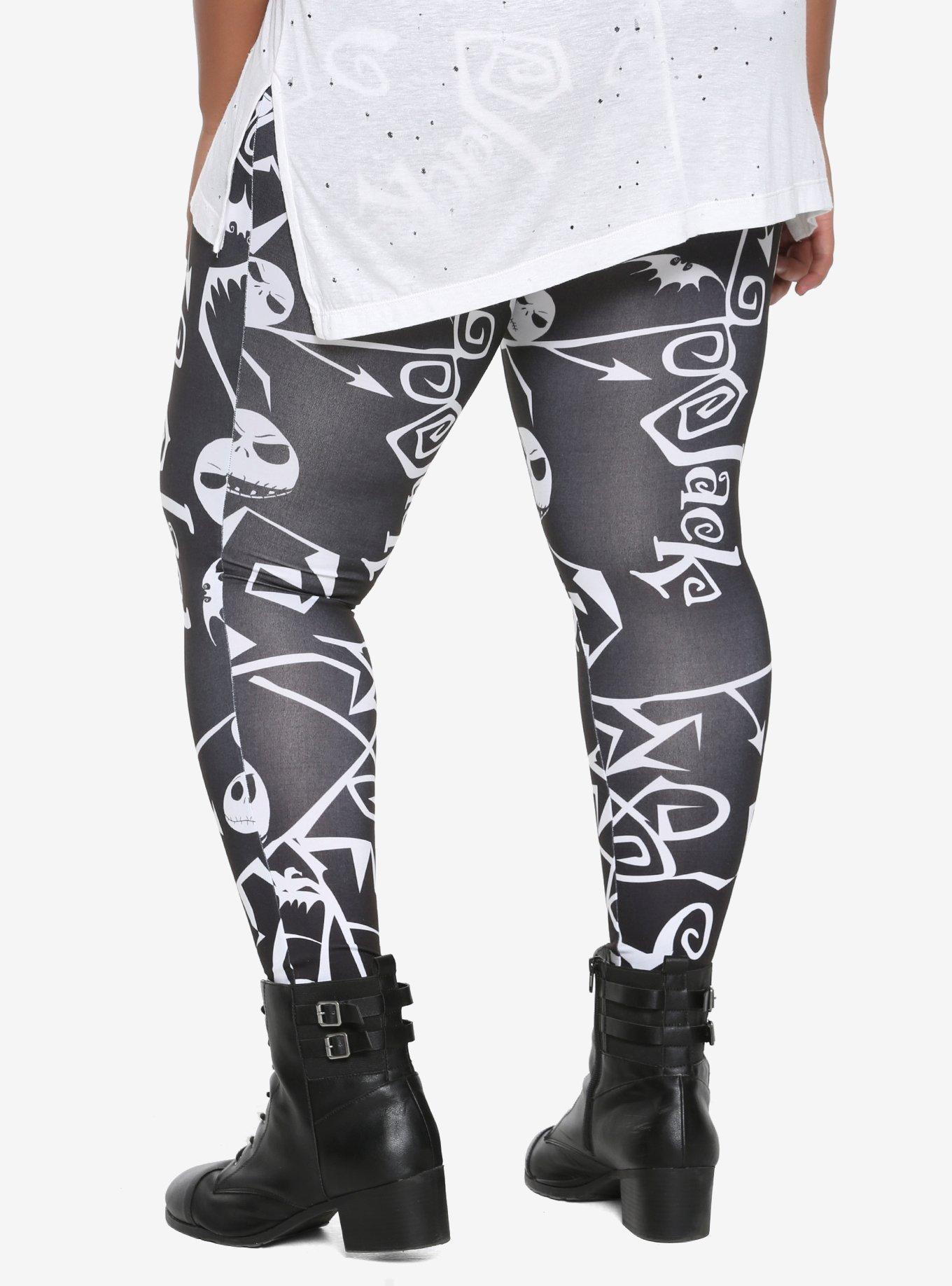 The Nightmare Before Christmas Jack Head Leggings Plus Size, , alternate