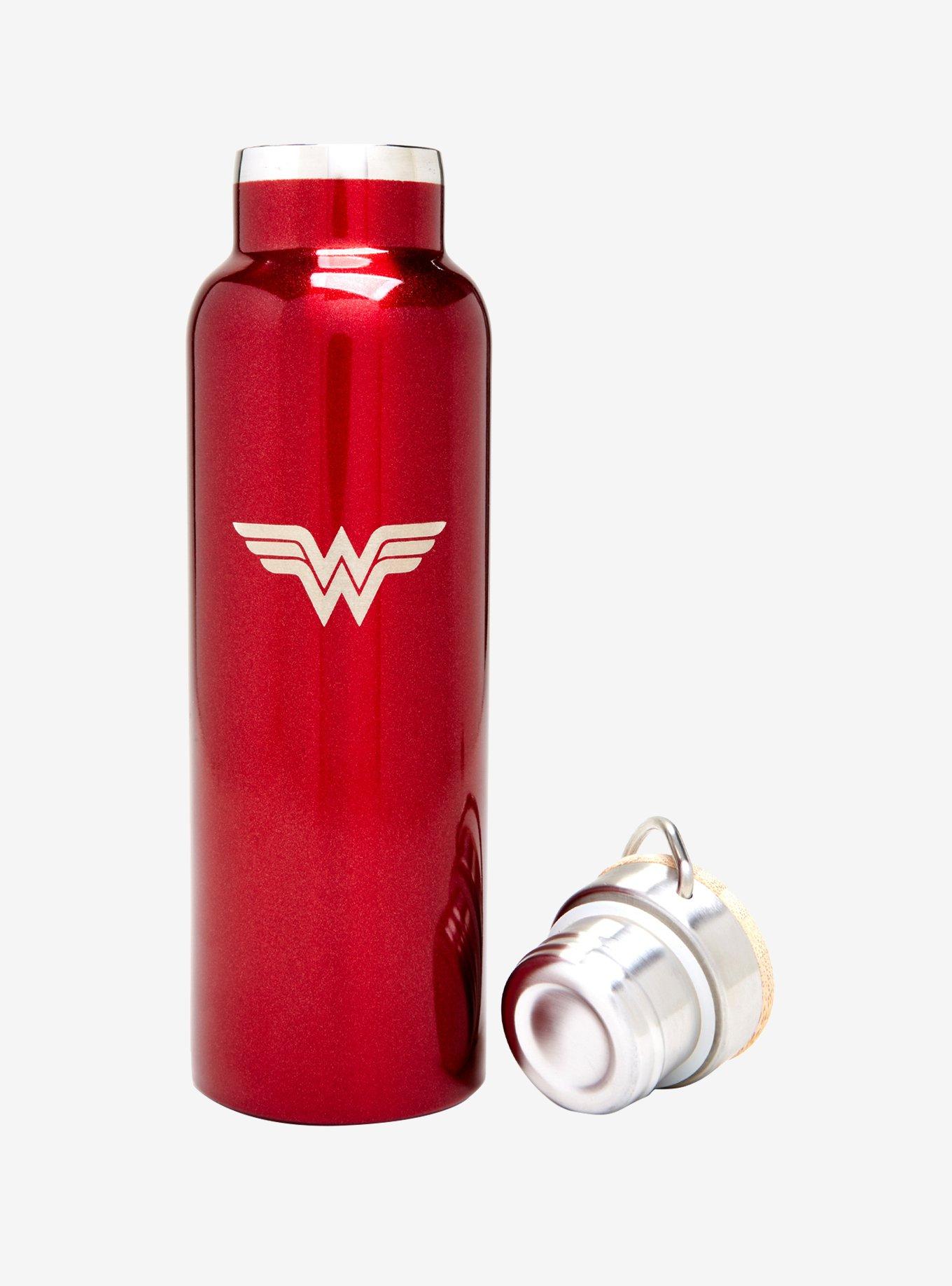 DC Comics Wonder Woman Classic Logo Steel Water Bottle, , alternate