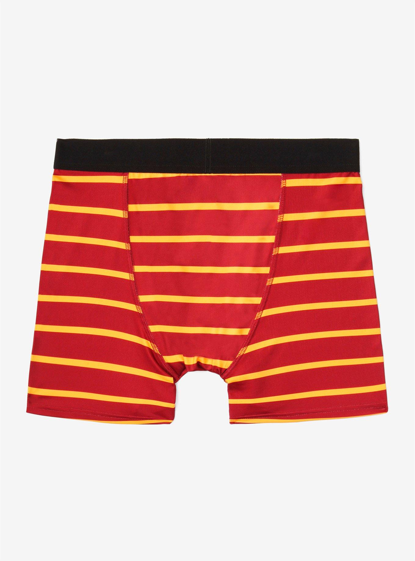 Harry Potter Gryffindor Striped Boxer Briefs - BoxLunch Exclusive, , alternate