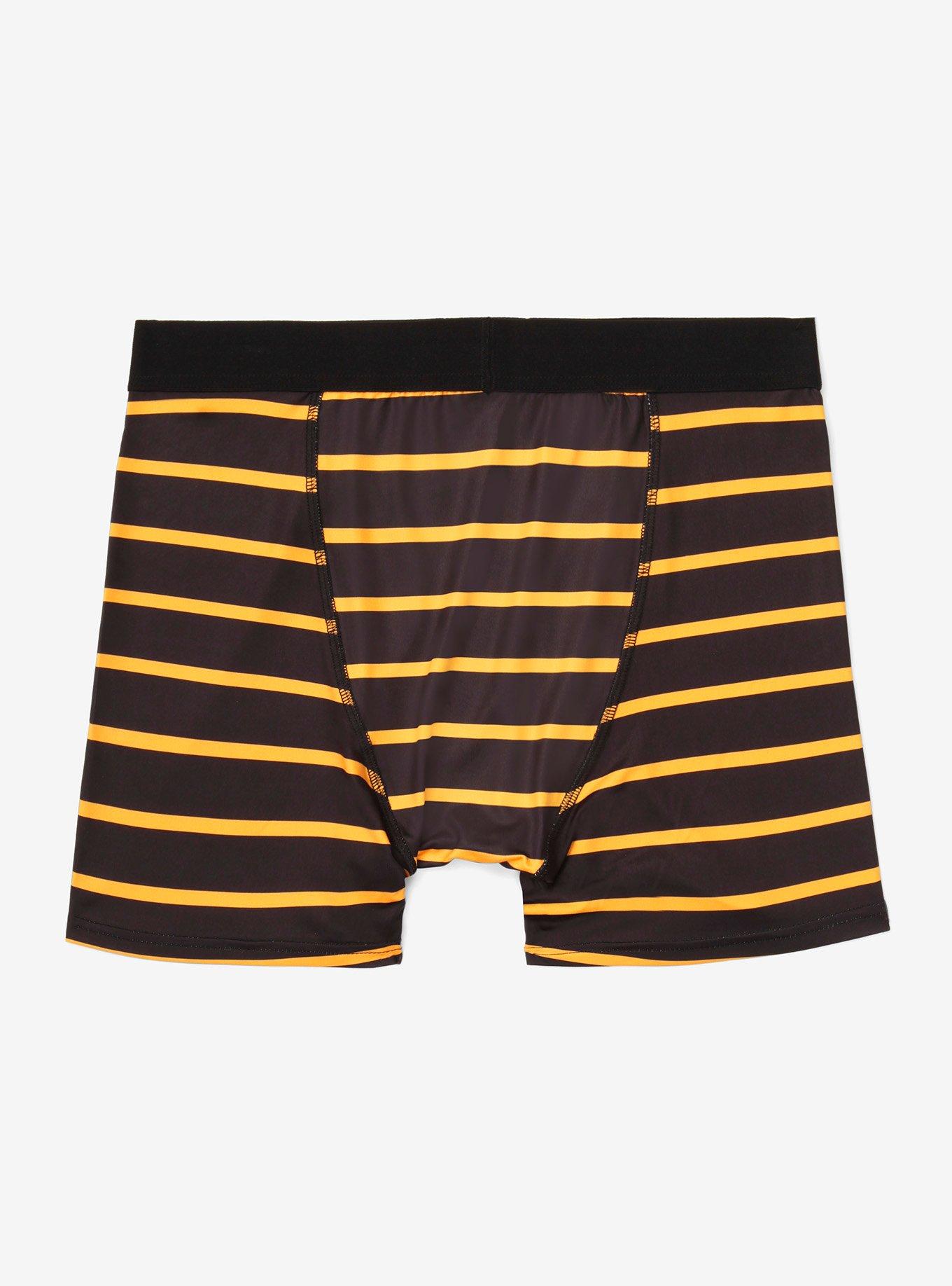 Harry Potter Hufflepuff Striped Boxer Briefs - BoxLunch Exclusive, , alternate