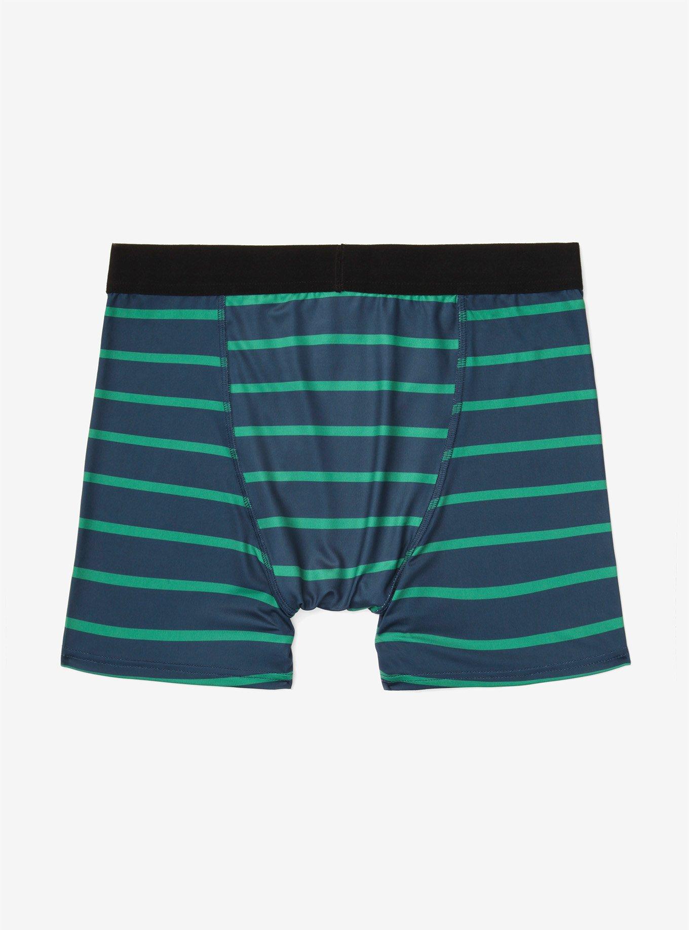 Harry Potter Slytherin Striped Boxer Briefs - BoxLunch Exclusive, , alternate