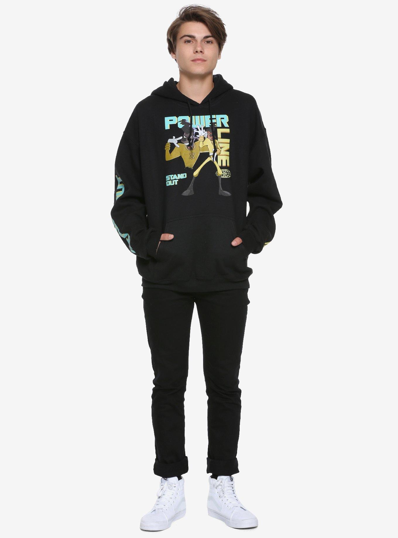 Disney A Goofy Movie Powerline Tour Hoodie Hot Topic Exclusive, BLACK, alternate