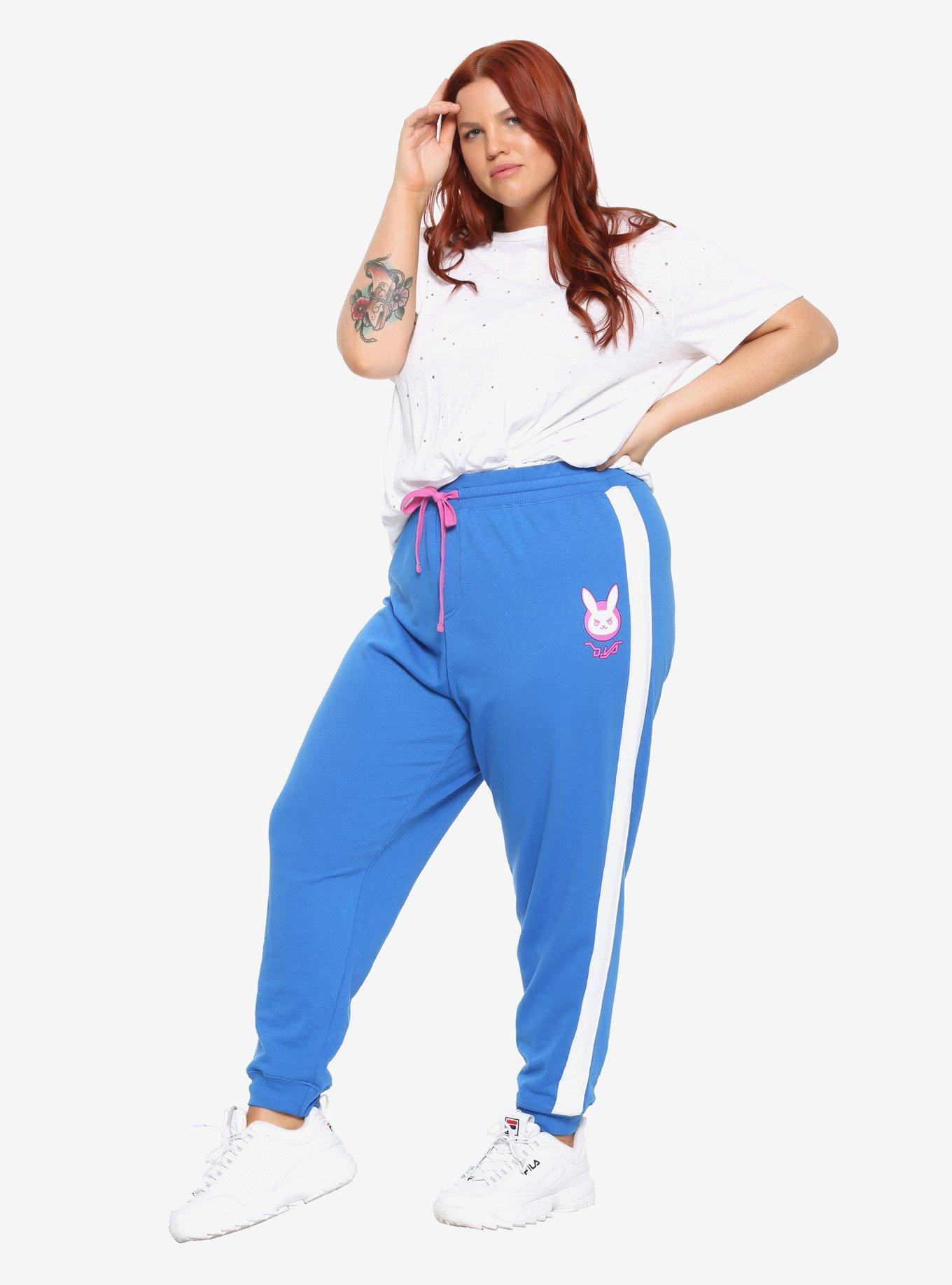 Overwatch D.Va Girls Jogger Pants Plus Size, BLUE, alternate