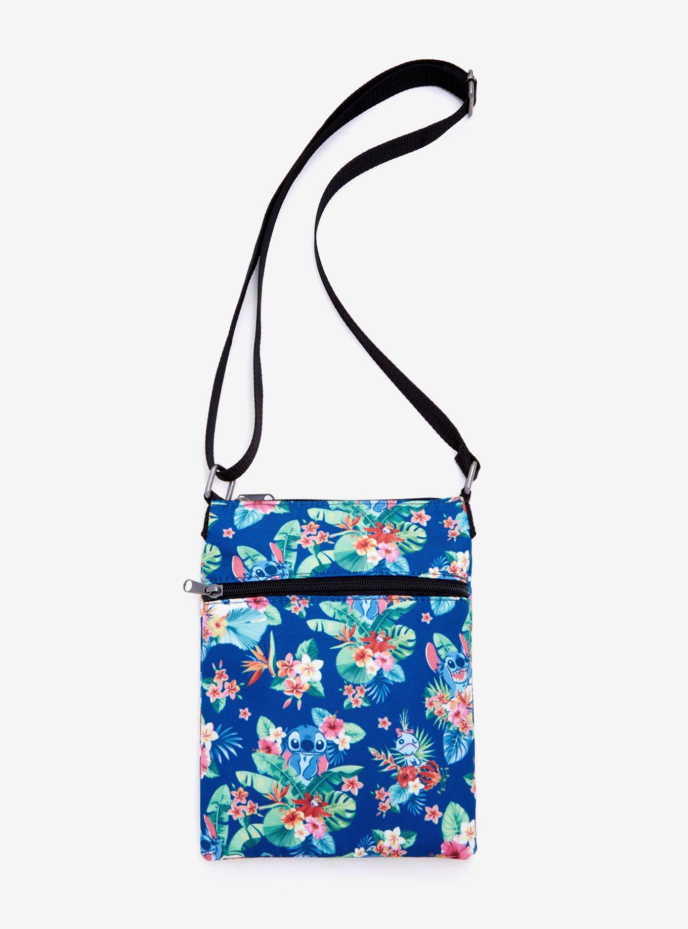 Loungefly Disney Lilo & Stitch Floral Passport Crossbody Bag, , alternate
