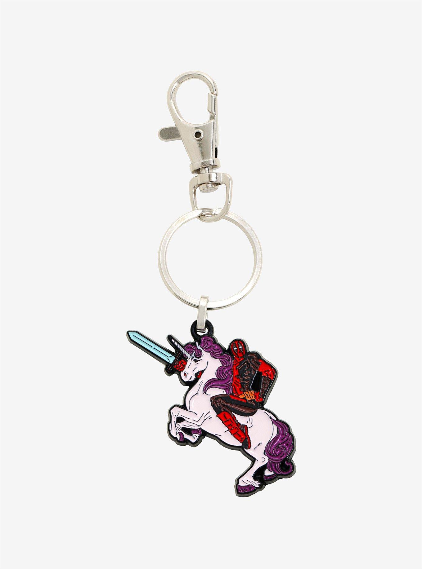 Marvel Deadpool Unicorn Enamel Key Chain, , alternate