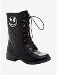 The Nightmare Before Christmas Jack Head Quilted Combat Boots, , alternate