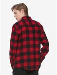 Red & Black Plaid Flannel Woven Button-Up, , alternate