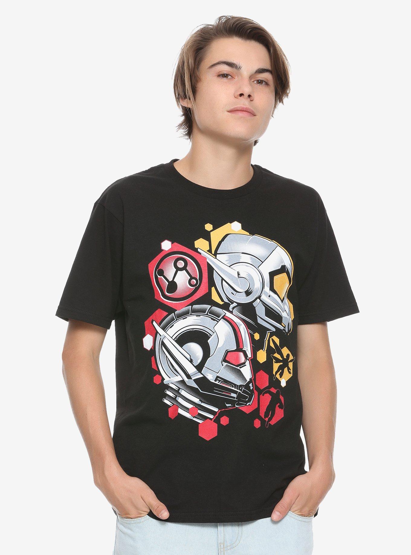 Marvel Ant-Man And The Wasp Helmets T-Shirt Hot Topic Exclusive, BLACK, alternate