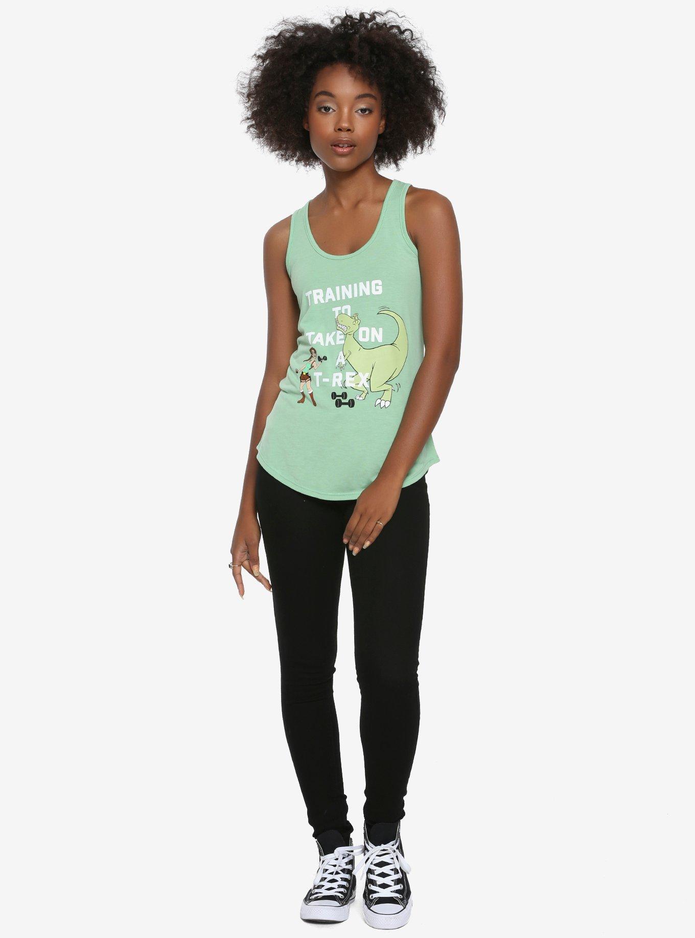 Her Universe Tomb Raider Shadow Of The Tomb Raider T-Rex Training Girls Tank Top, , alternate