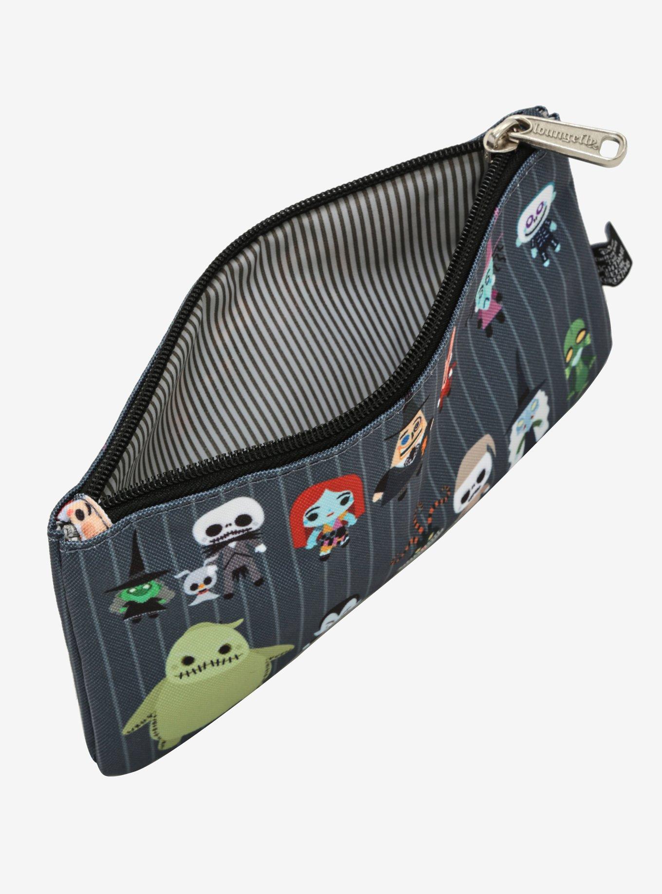 Loungefly The Nightmare Before Christmas Pinstripe Pencil Case, , alternate