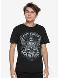 Five Finger Death Punch Silver Eagle Crest T-Shirt, BLACK, alternate