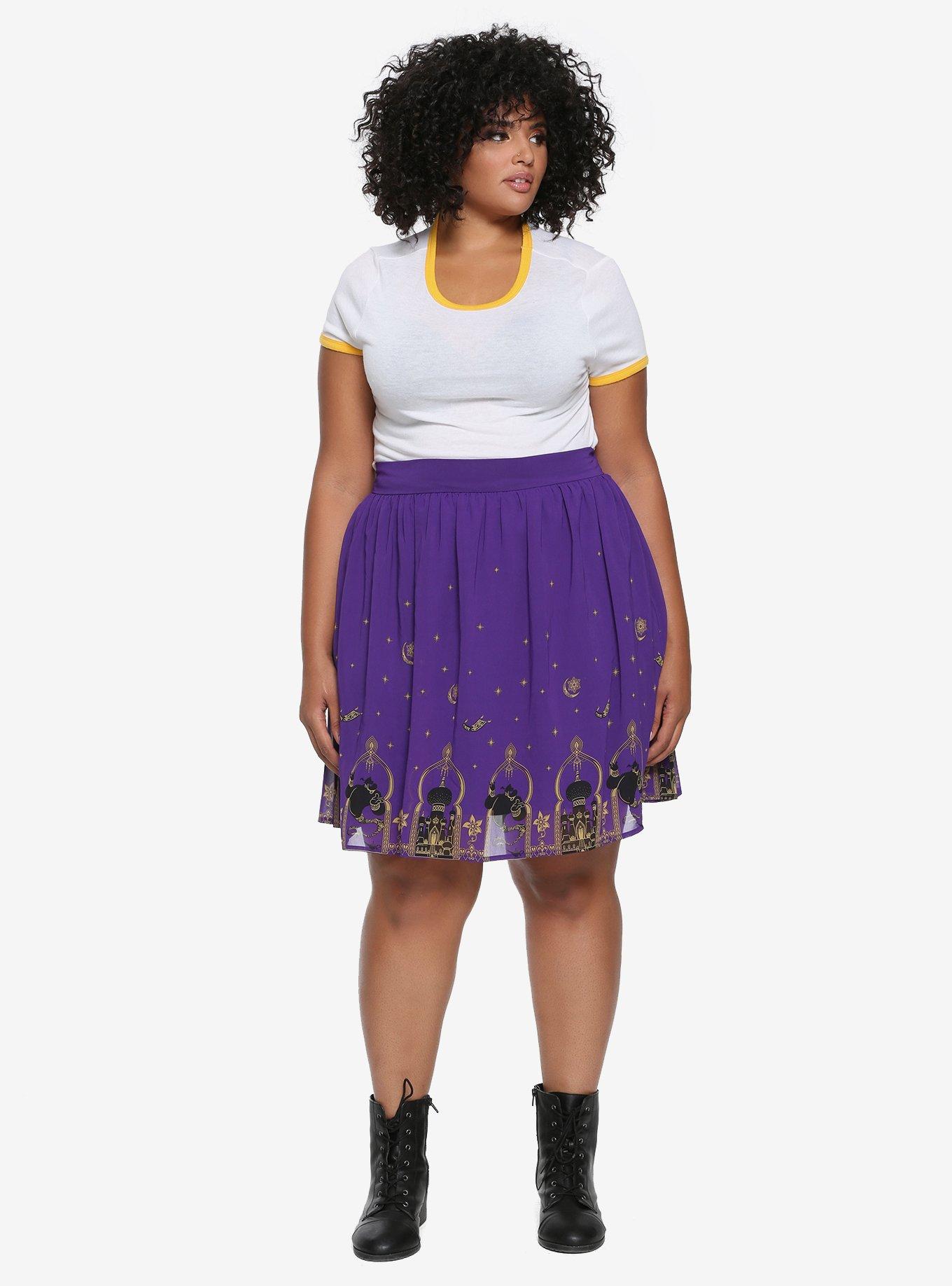 Disney Aladdin Agrabah Border Print Chiffon Skirt Plus Size, , alternate
