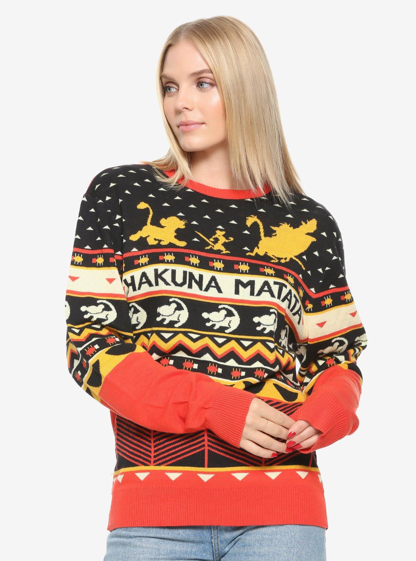Disney The Lion King Hakuna Matata Holiday Sweater - BoxLunch Exclusive, , alternate