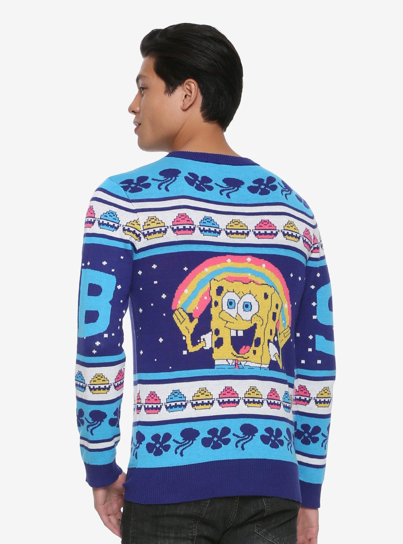 SpongeBob SquarePants Krabby Patty Holiday Sweater - BoxLunch Exclusive, , alternate