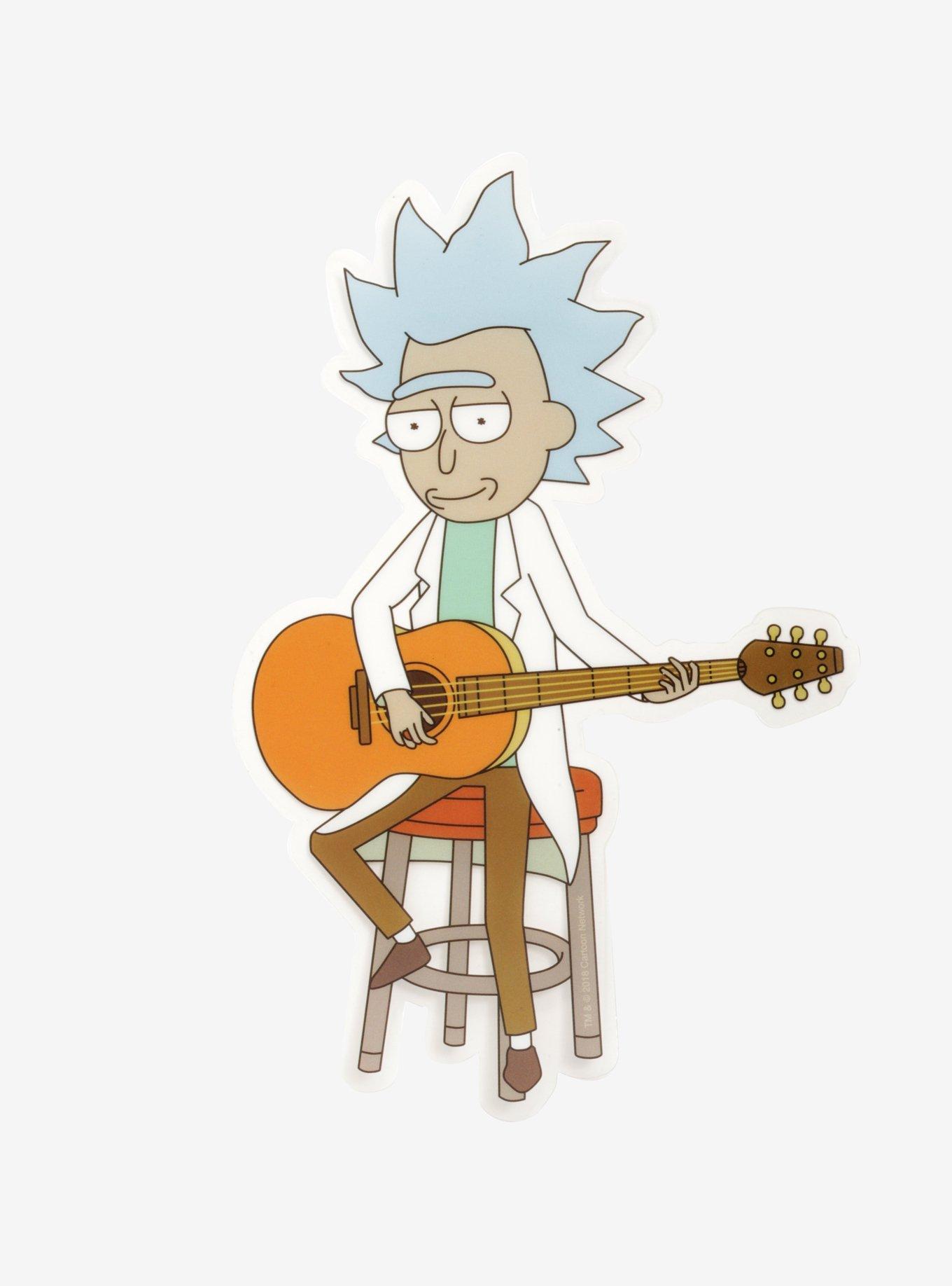Rick And Morty Tiny Rick Guitar Decal, , alternate