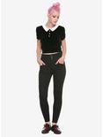 Black Side Lace-Up High Waist Skinny Jeans, , alternate