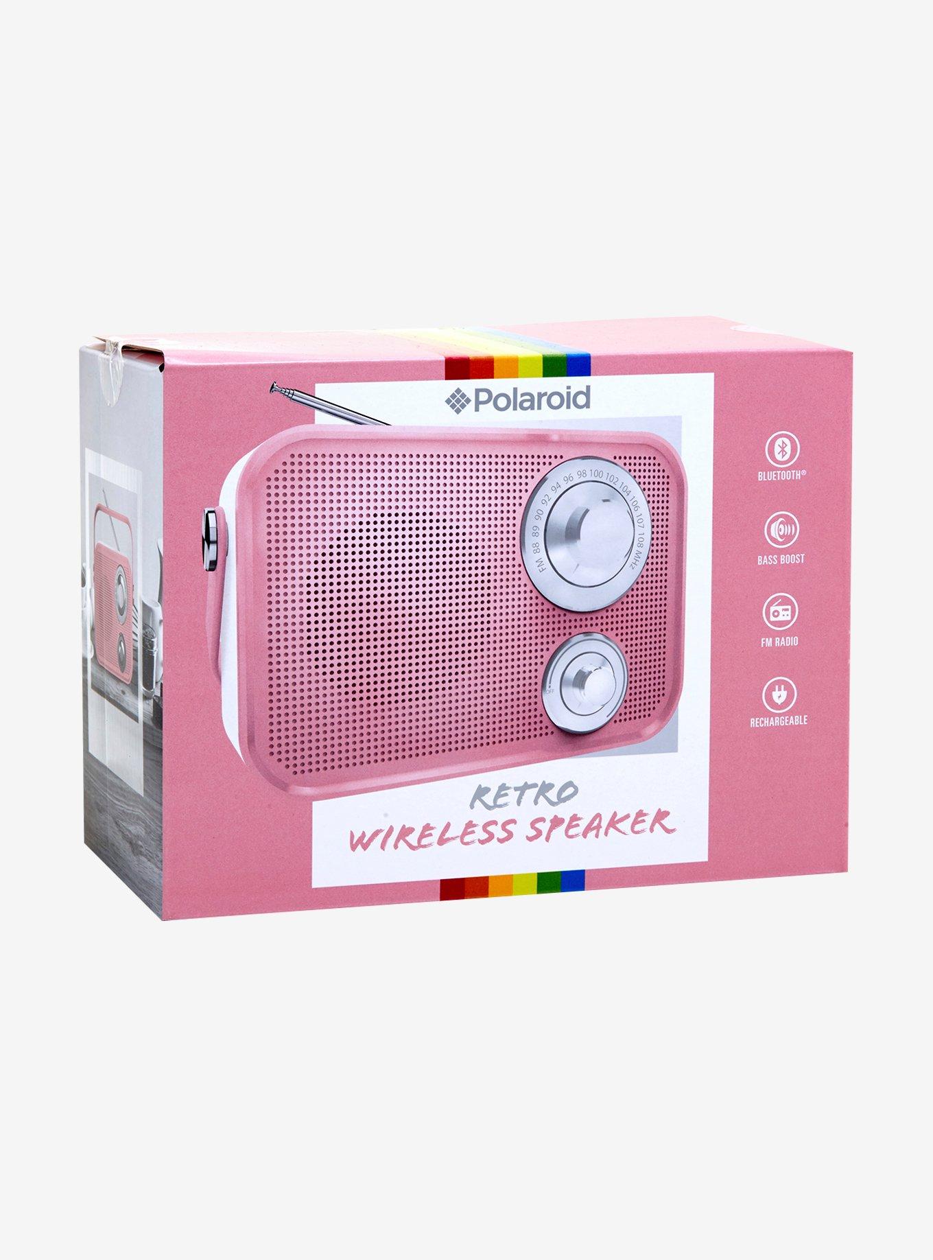 Polaroid Pink Retro Wireless Bluetooth Speaker, , alternate