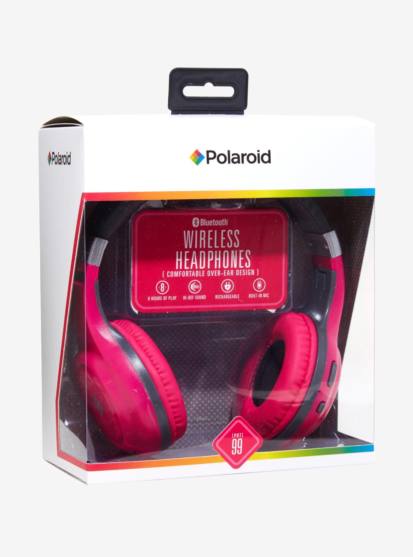 Polaroid Pink Bluetooth Headphones, , alternate
