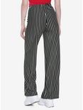 Black & White Striped Girls Pants, , alternate