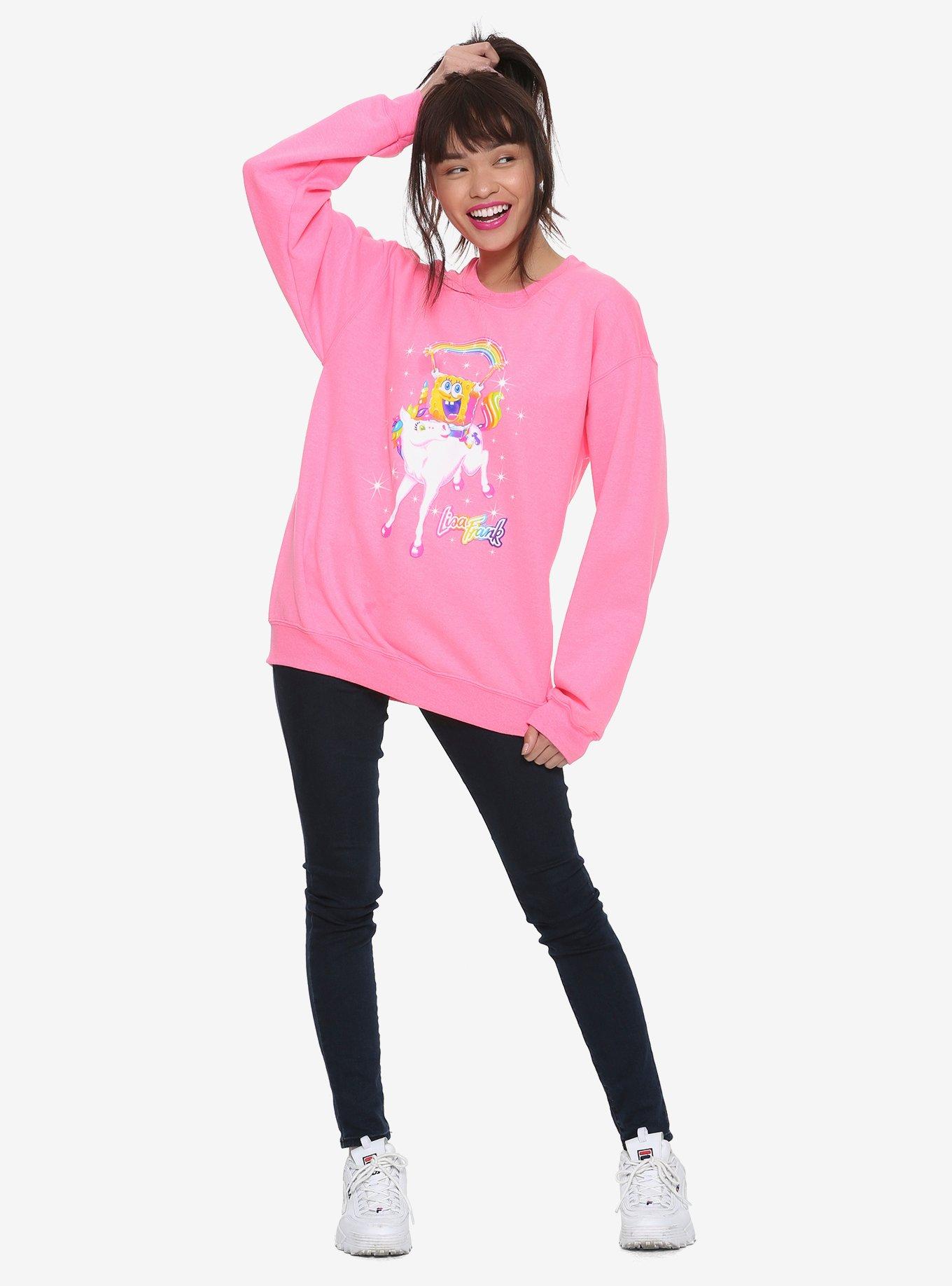 Lisa Frank X SpongeBob SquarePants Unicorn Girls Sweatshirt Hot Topic Exclusive, , alternate