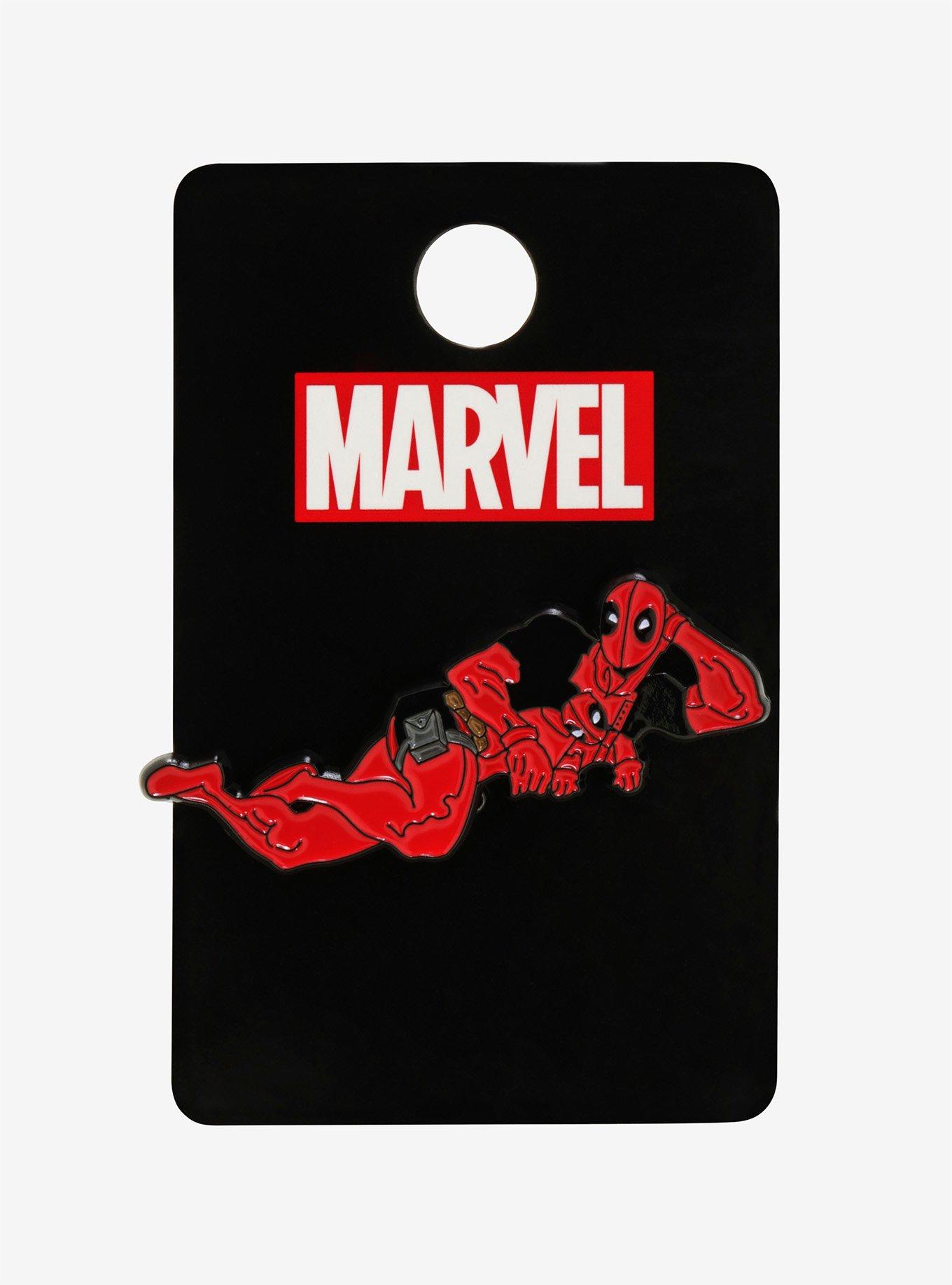 Marvel Deadpool Lying Down Enamel Pin, , alternate