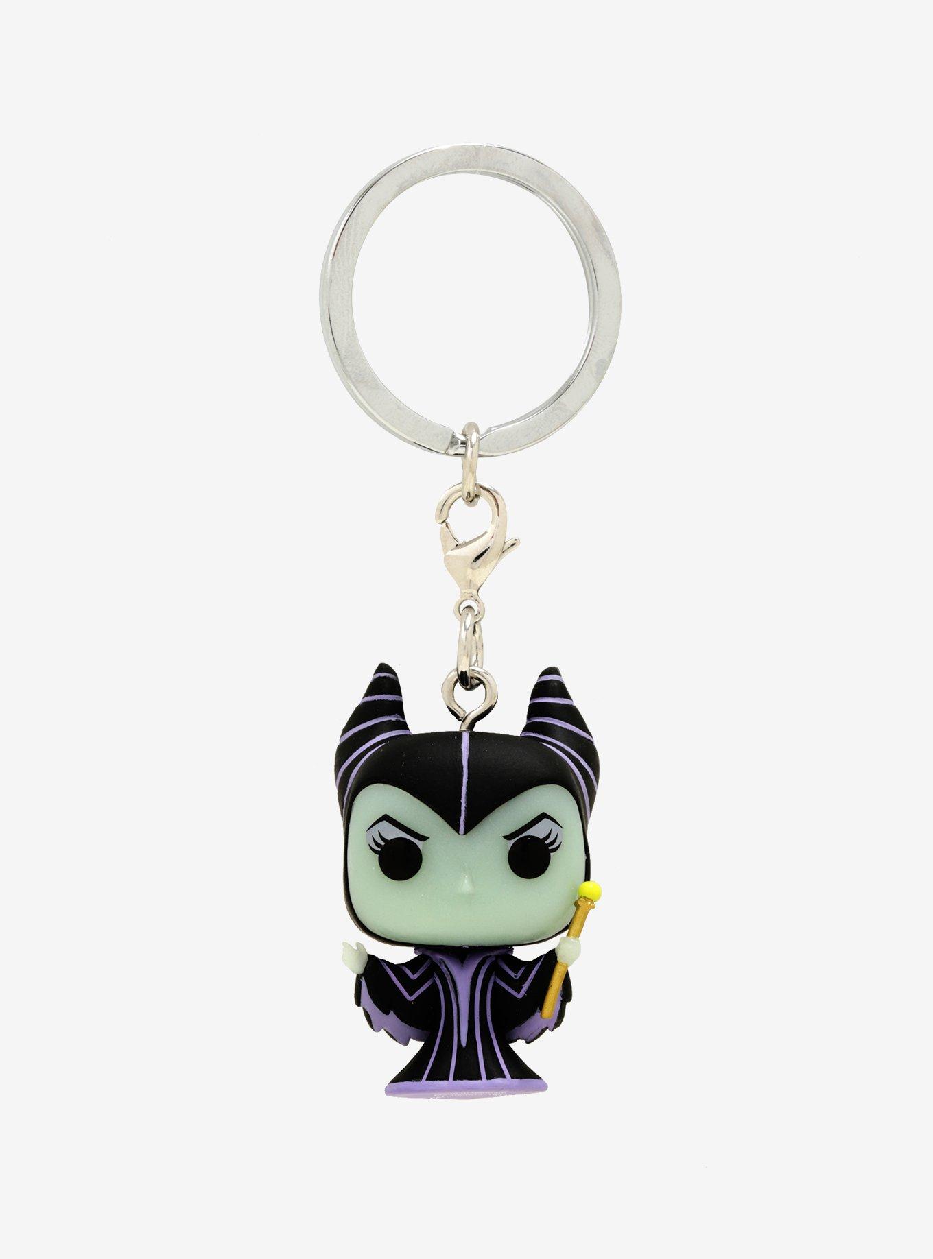 Funko Disney Sleeping Beauty Pocket Pop! Maleficent Glow-In-The-Dark Key Chain Hot Topic Exclusive, , alternate