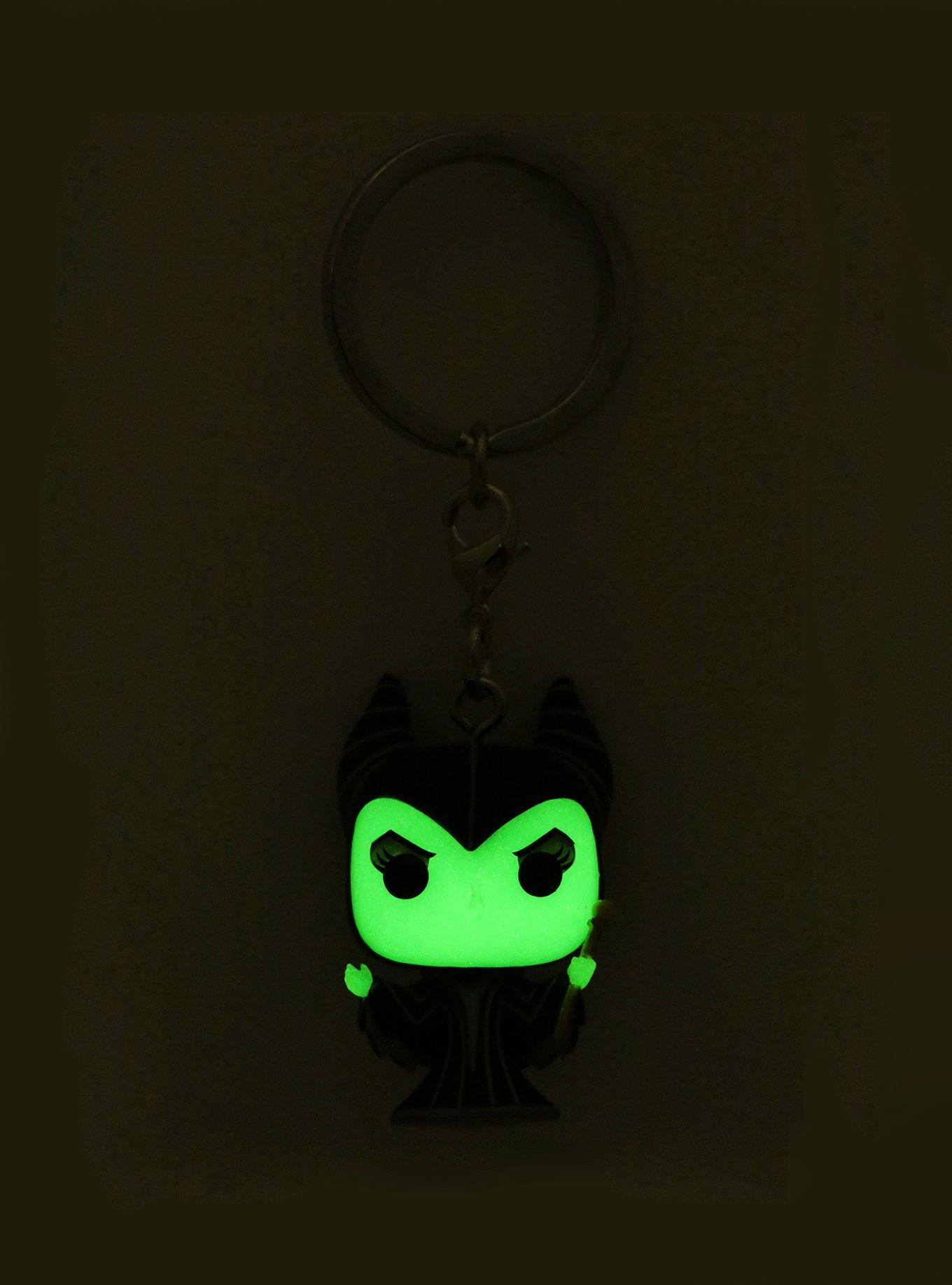 Funko Disney Sleeping Beauty Pocket Pop! Maleficent Glow-In-The-Dark Key Chain Hot Topic Exclusive, , alternate