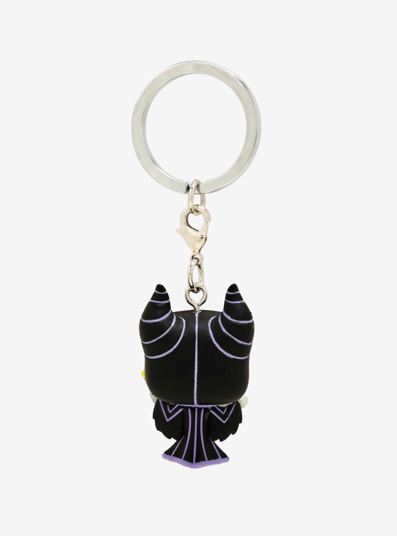 Funko Disney Sleeping Beauty Pocket Pop! Maleficent Glow-In-The-Dark Key Chain Hot Topic Exclusive, , alternate