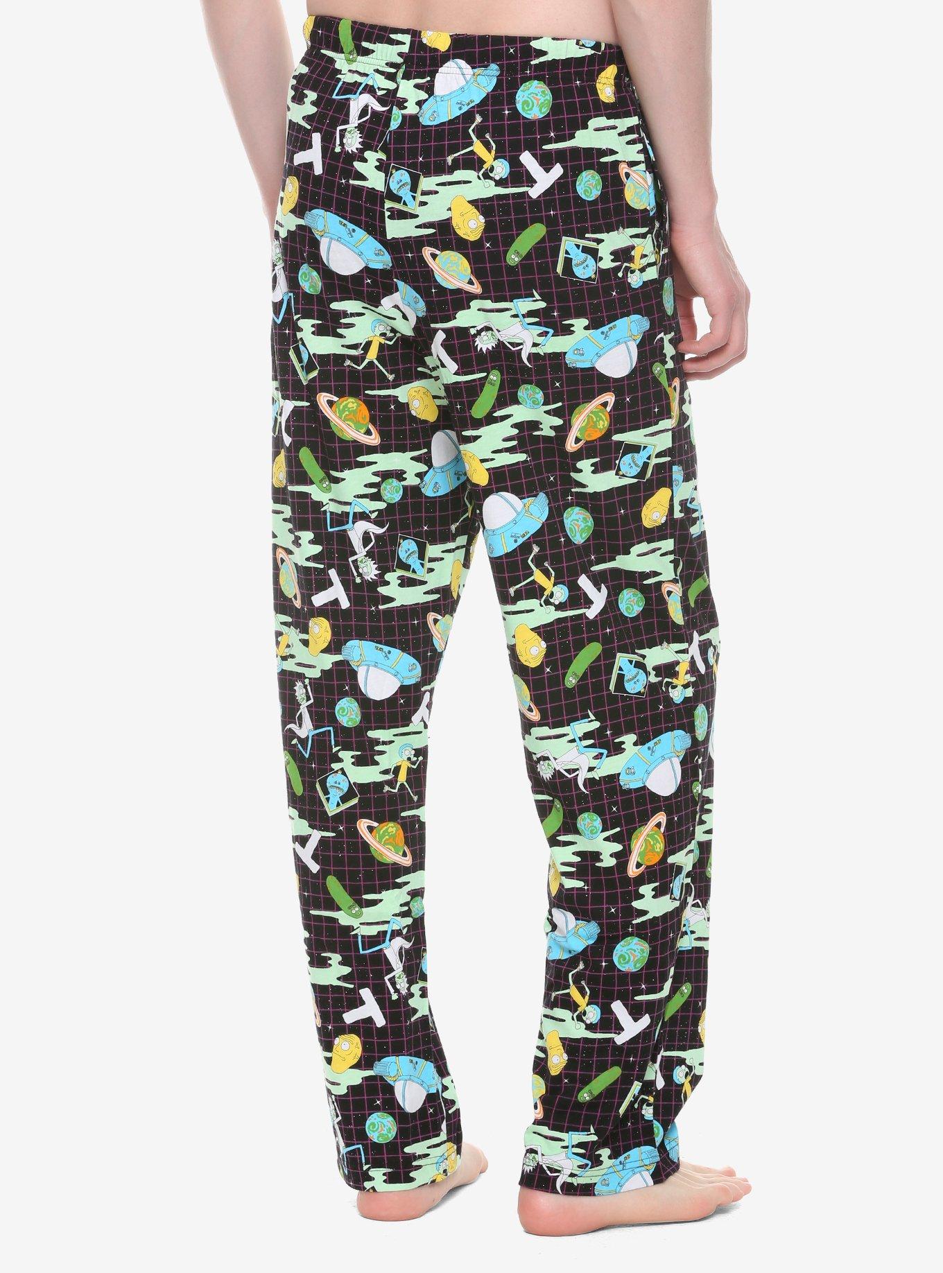 Rick and Morty Space Grid Sleep Pants - BoxLunch Exclusive, MULTI, alternate