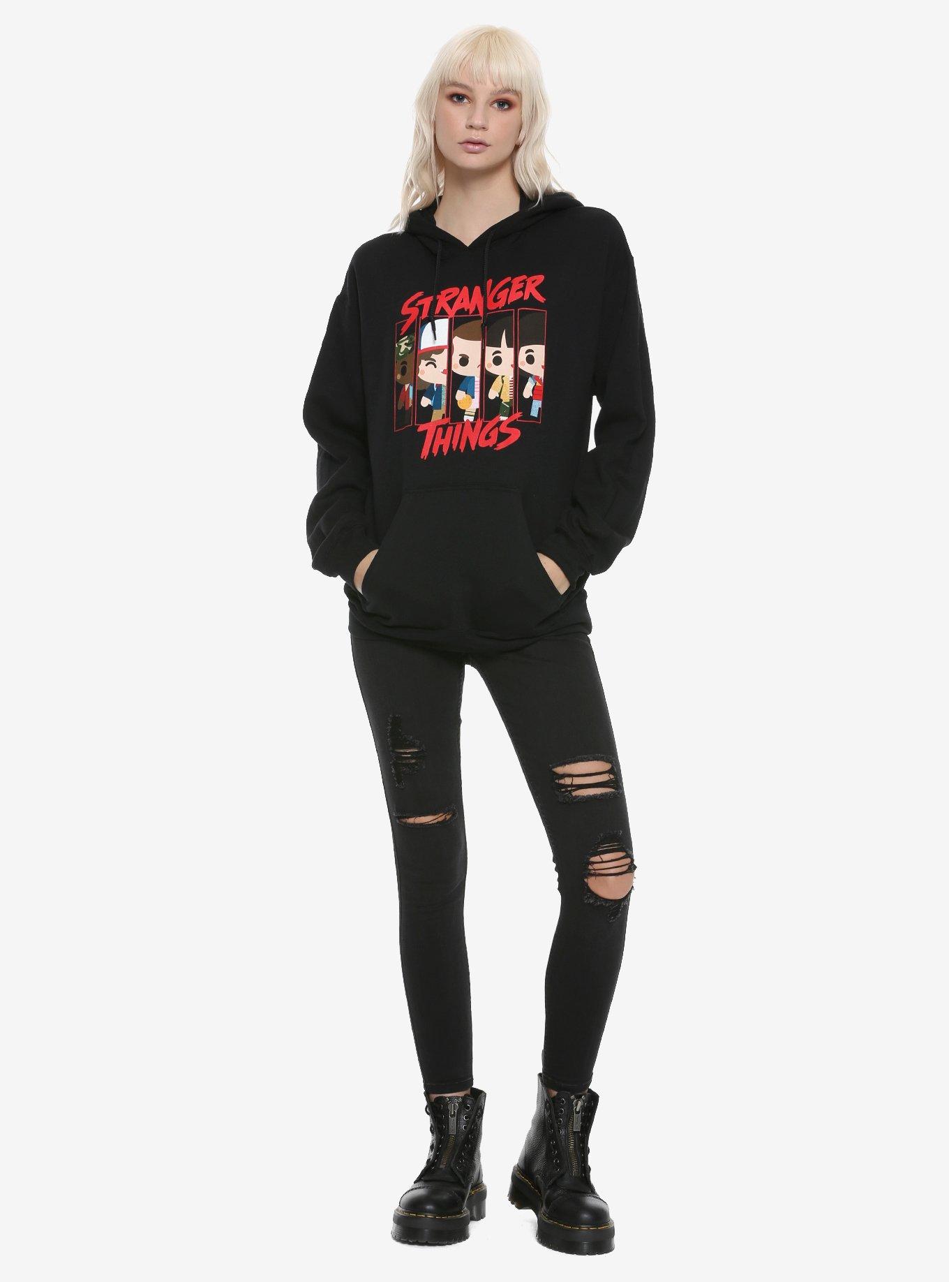 Stranger Things Chibi Girls Hoodie, , alternate