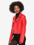 Riverdale Cheryl Southside Serpents Faux Leather Red Girls Jacket Hot Topic Exclusive, RED, alternate