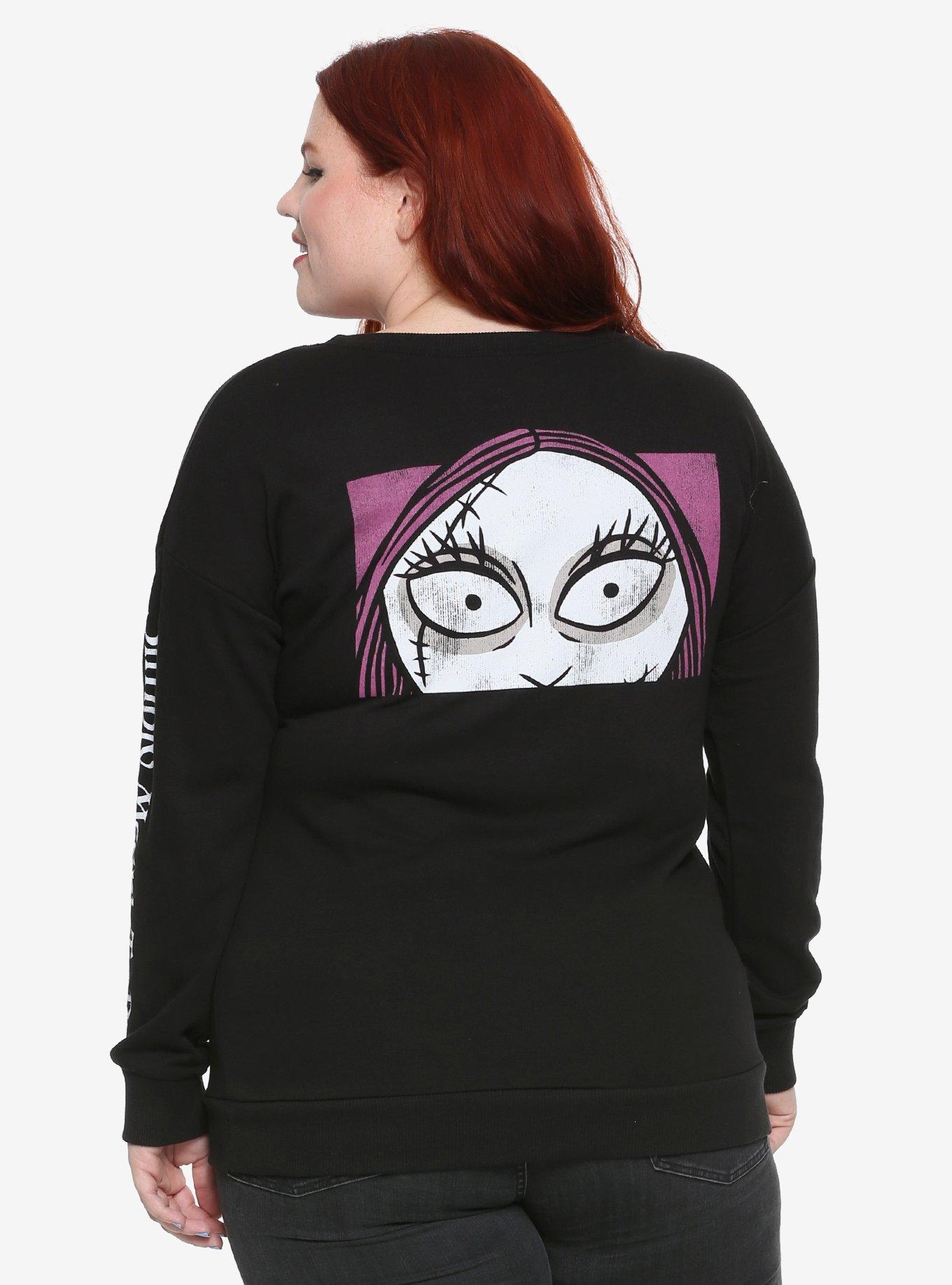 The Nightmare Before Christmas Simply Meant To Be Girls Pullover Plus Size, BLACK, alternate