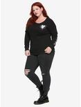 The Nightmare Before Christmas Simply Meant To Be Girls Pullover Plus Size, BLACK, alternate