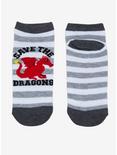 Save The Dragons No-Show Socks, , alternate