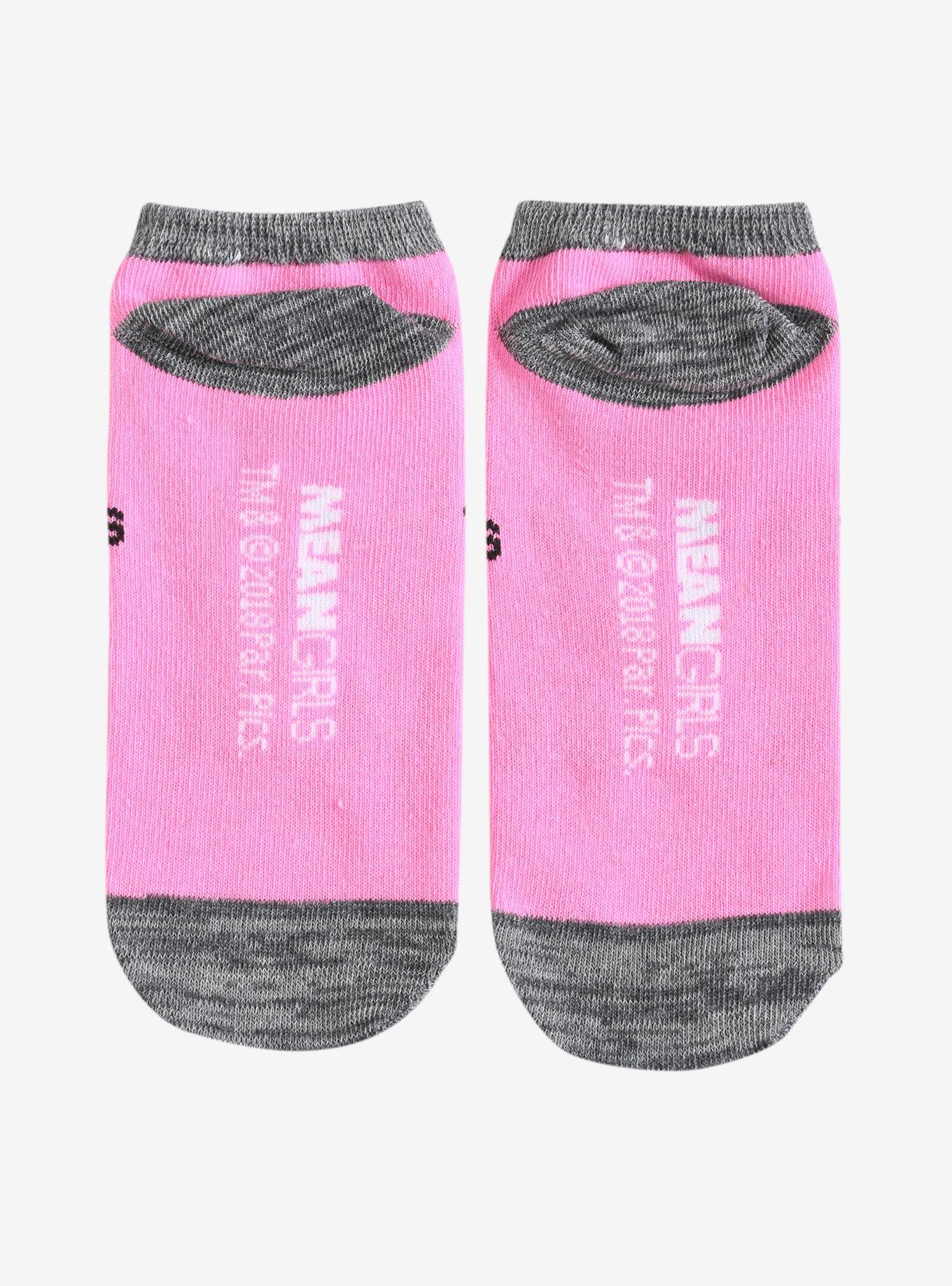 Mean Girls On Wednesdays We Wear Pink No-Show Socks, , alternate