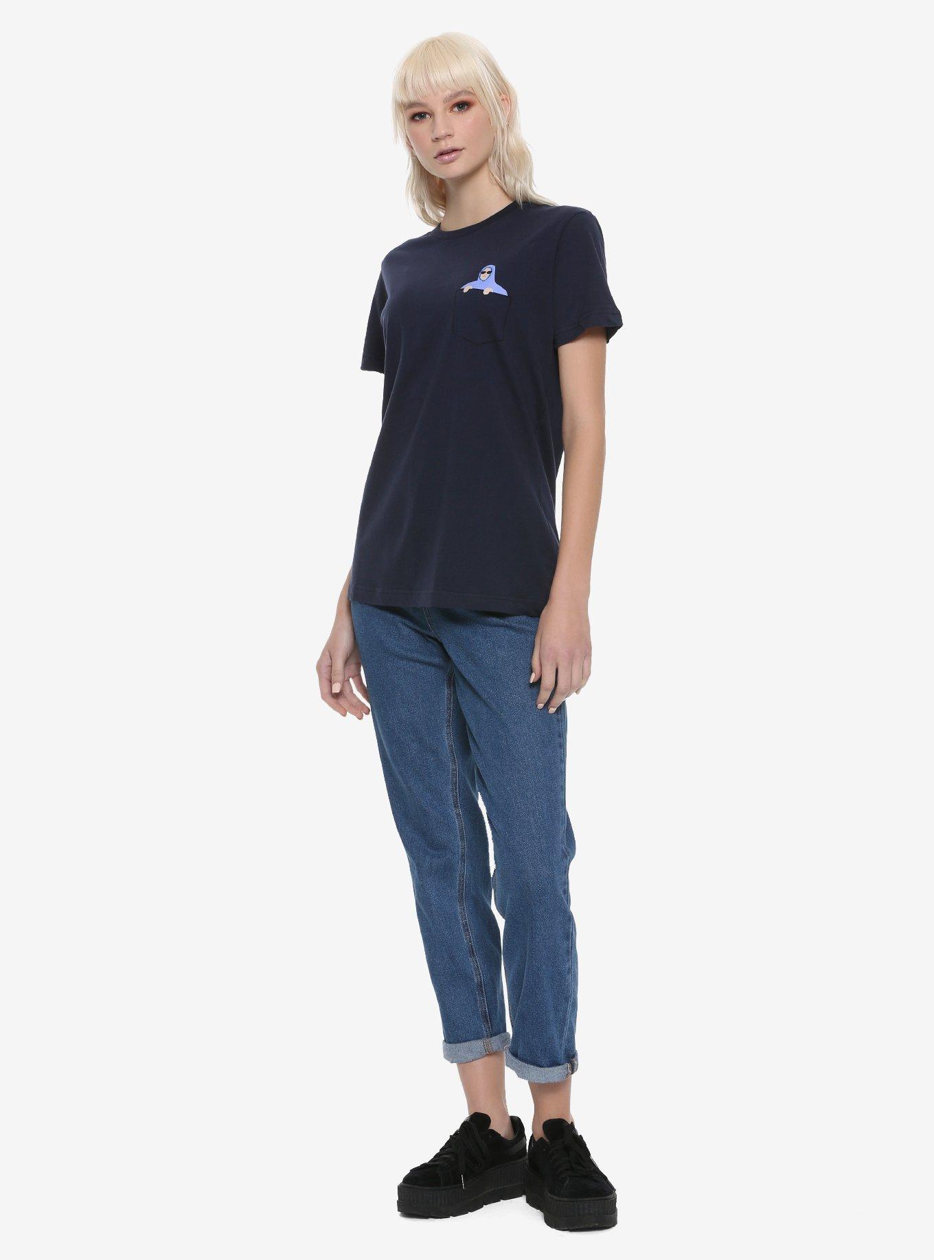 Mean Girls Damien Pocket Girls T-Shirt, BLUE, alternate