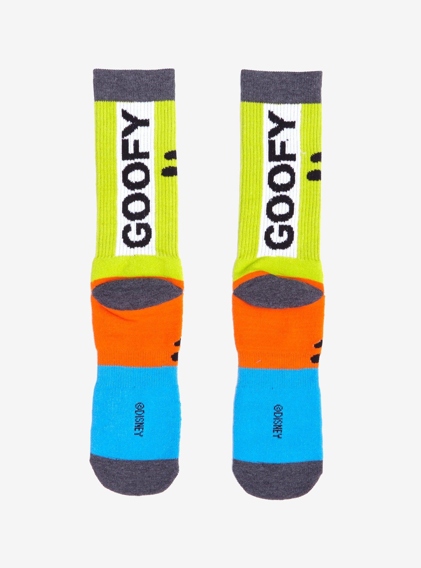 Disney Goofy Colorblock Crew Socks, , alternate