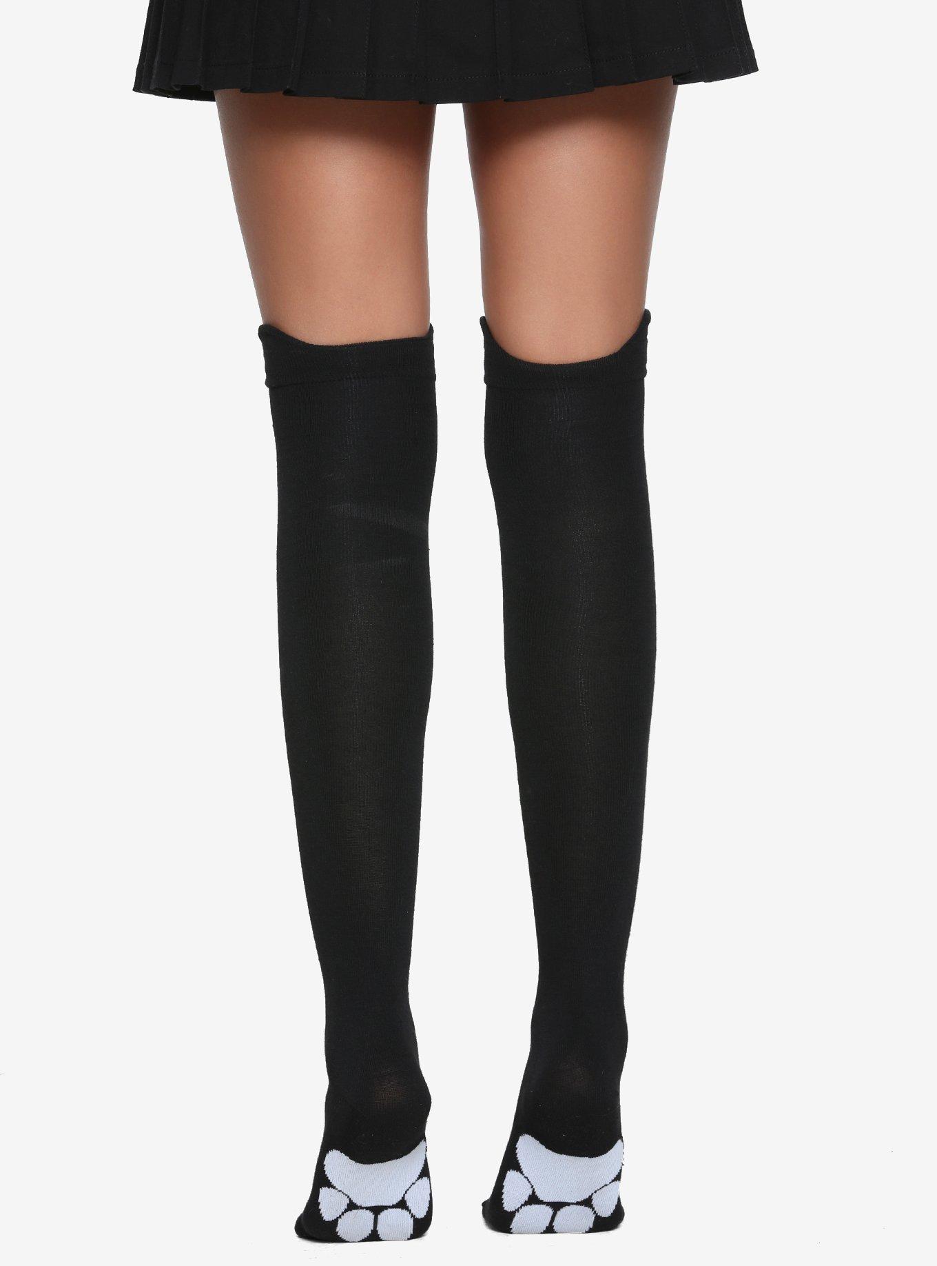 Black Cat Over-The-Knee Socks, , alternate