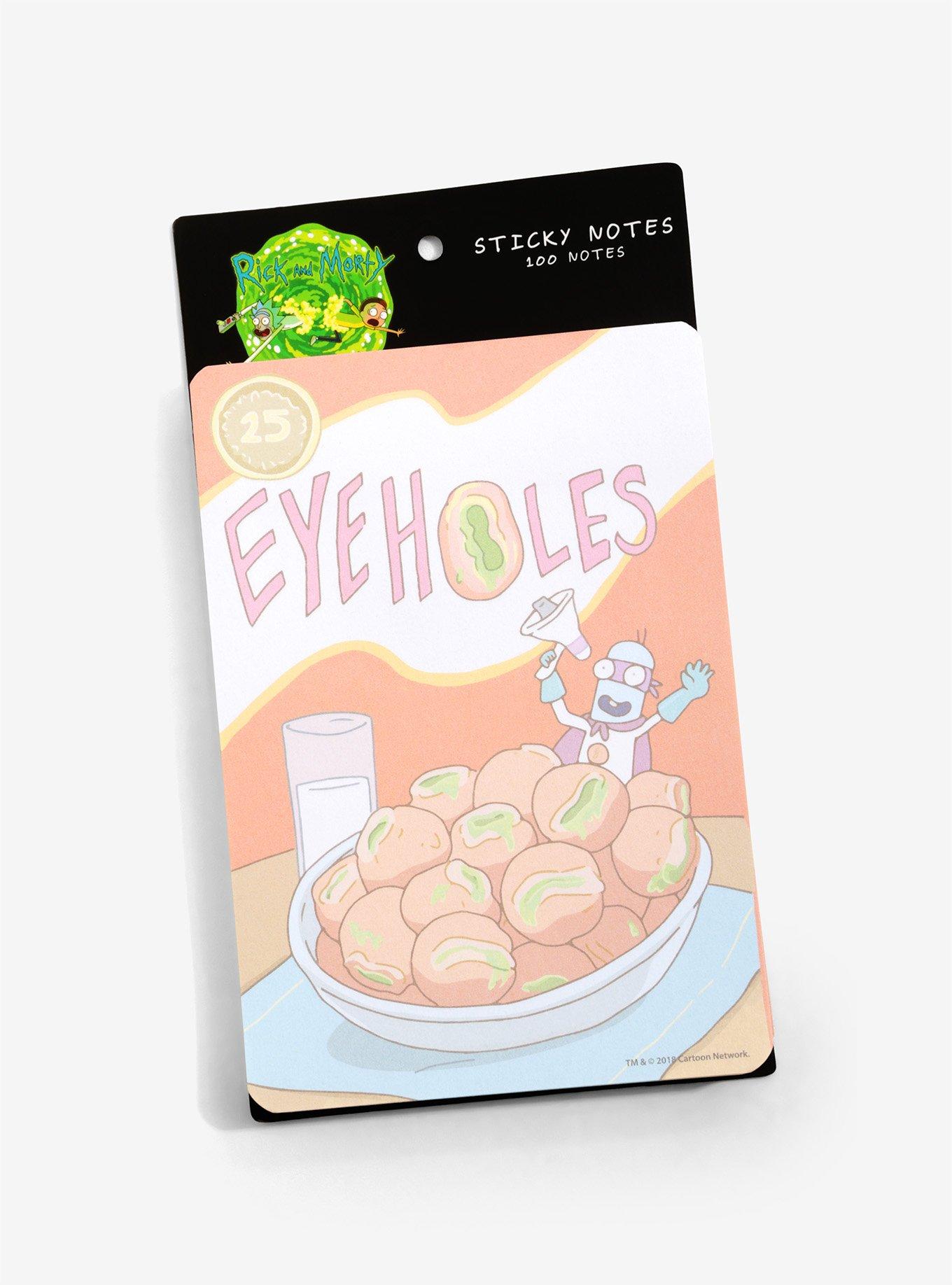 Rick And Morty Eyeholes Sticky Note Set - BoxLunch Exclusive, , alternate