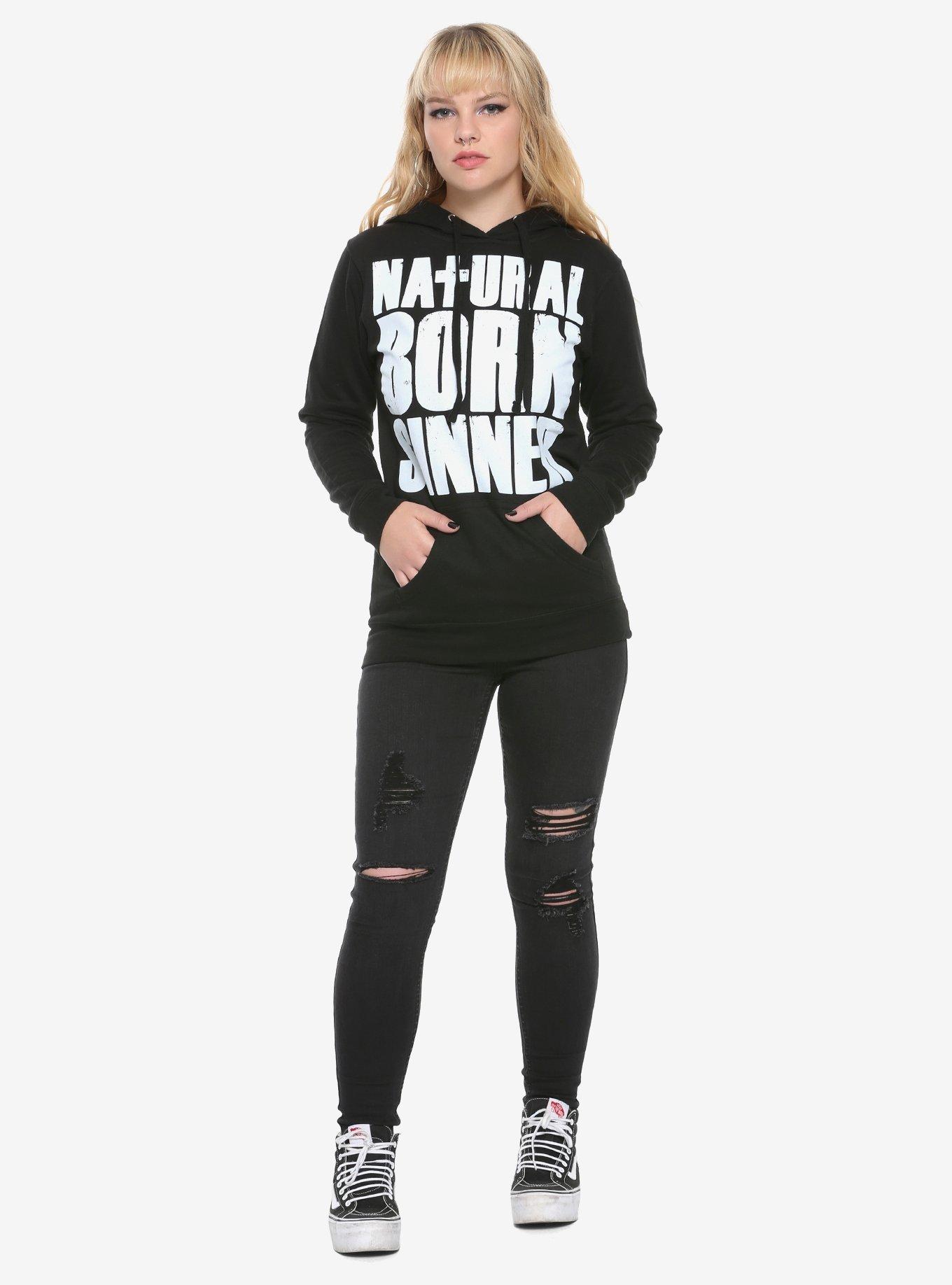 In This Moment Natural Born Sinner Girls Hoodie, , alternate