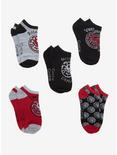 Game Of Thrones Mother Of Dragons No-Show Socks 5 Pair, , alternate