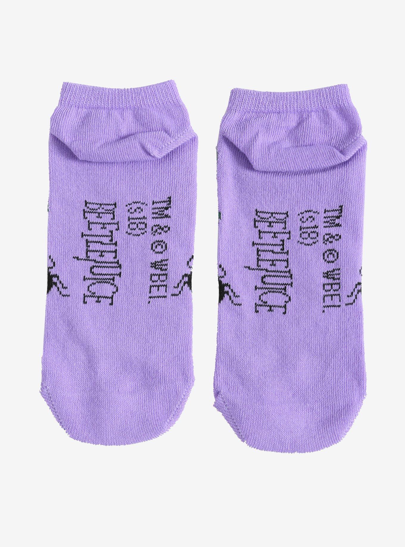 Beetlejuice Never Trust The Living No-Show Socks, , alternate