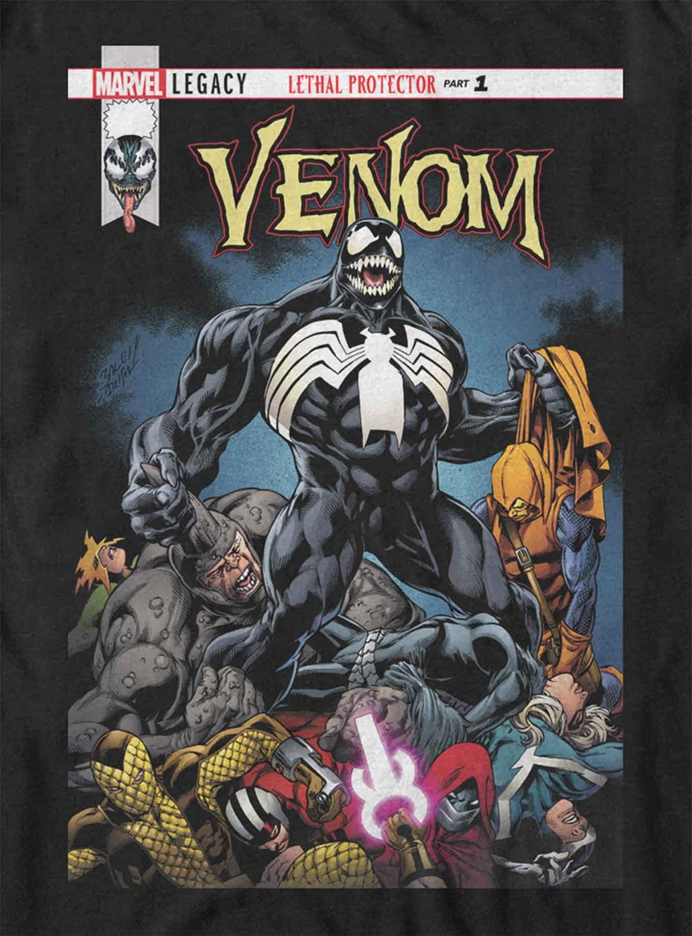 Marvel Venom Lethal Protector Pile T-Shirt, BLACK, alternate